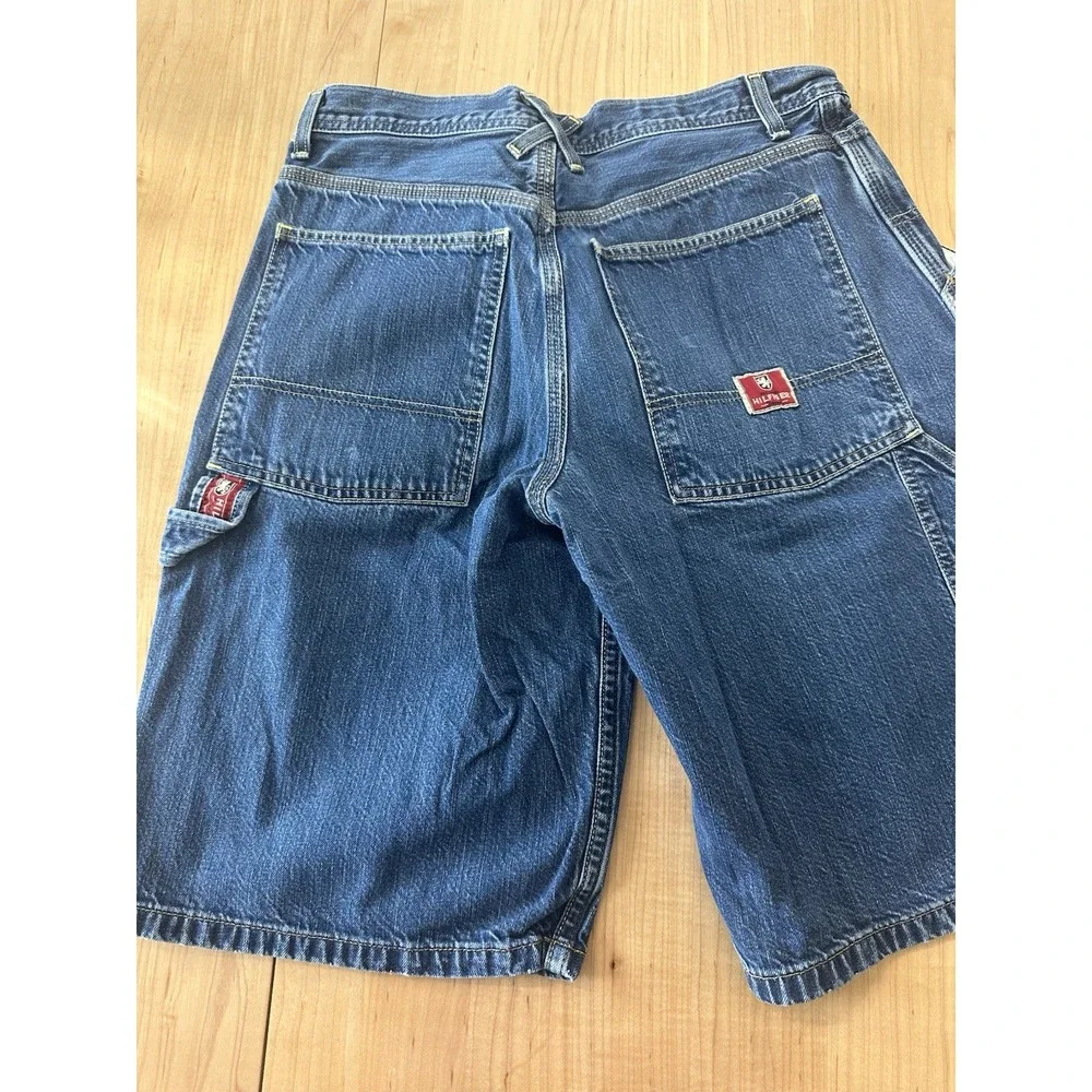 Vintage Tommy Jeans Shorts Mens 32 Blue Carpenter Denim Jorts Hilfiger Baggy